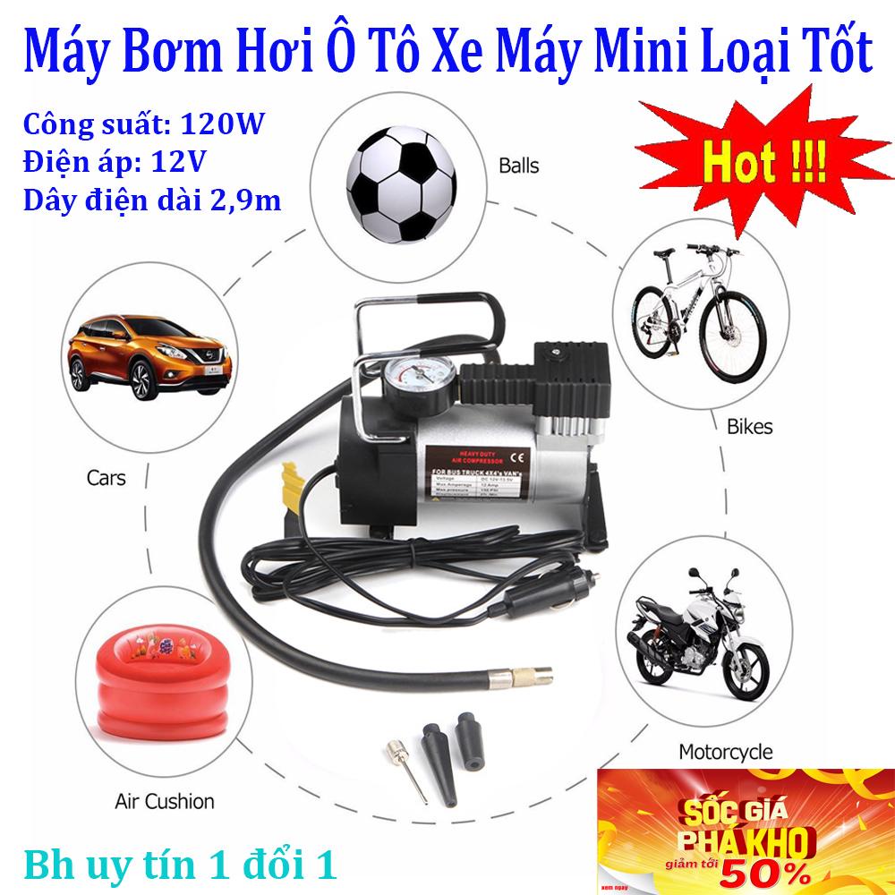 GiGiBomstore Bơm Hơi 220V Mini, Bơm Hơi Ô Tô, Bơm Hơi Mini Điện 220V , Thiết Kế Hiện Đại Gọn Nhẹ, Dễ Dàng Mang Theo