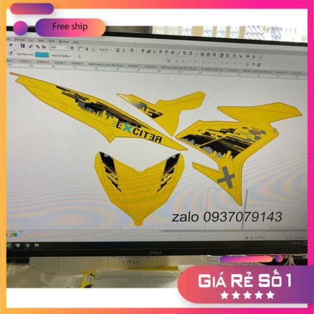 DECAL PVC 5 LỚP CHẤT LƯỢNG CAO Tem rời Exciter 150 thành phố