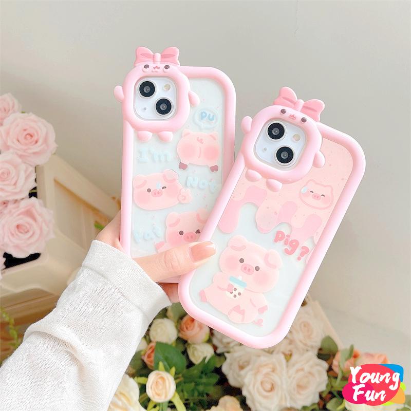 Ốp lưng iphone nơ camera hình vuông heo not fat 6/6splus/7/7plus/8/8plus/x/xs/11/12/13/pro/max/plus/promax