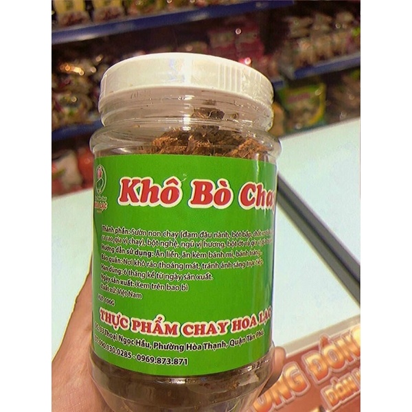 Khô bò thuần chay Hoa Lạc 100gr