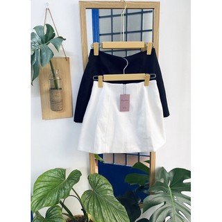 Skirt - chân váy chữ a trắng đen basic -gaolee