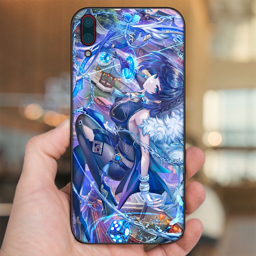 Ốp lưng Huawei Y7 Pro 2019 viền đen in hình Yelan Genshin Impact