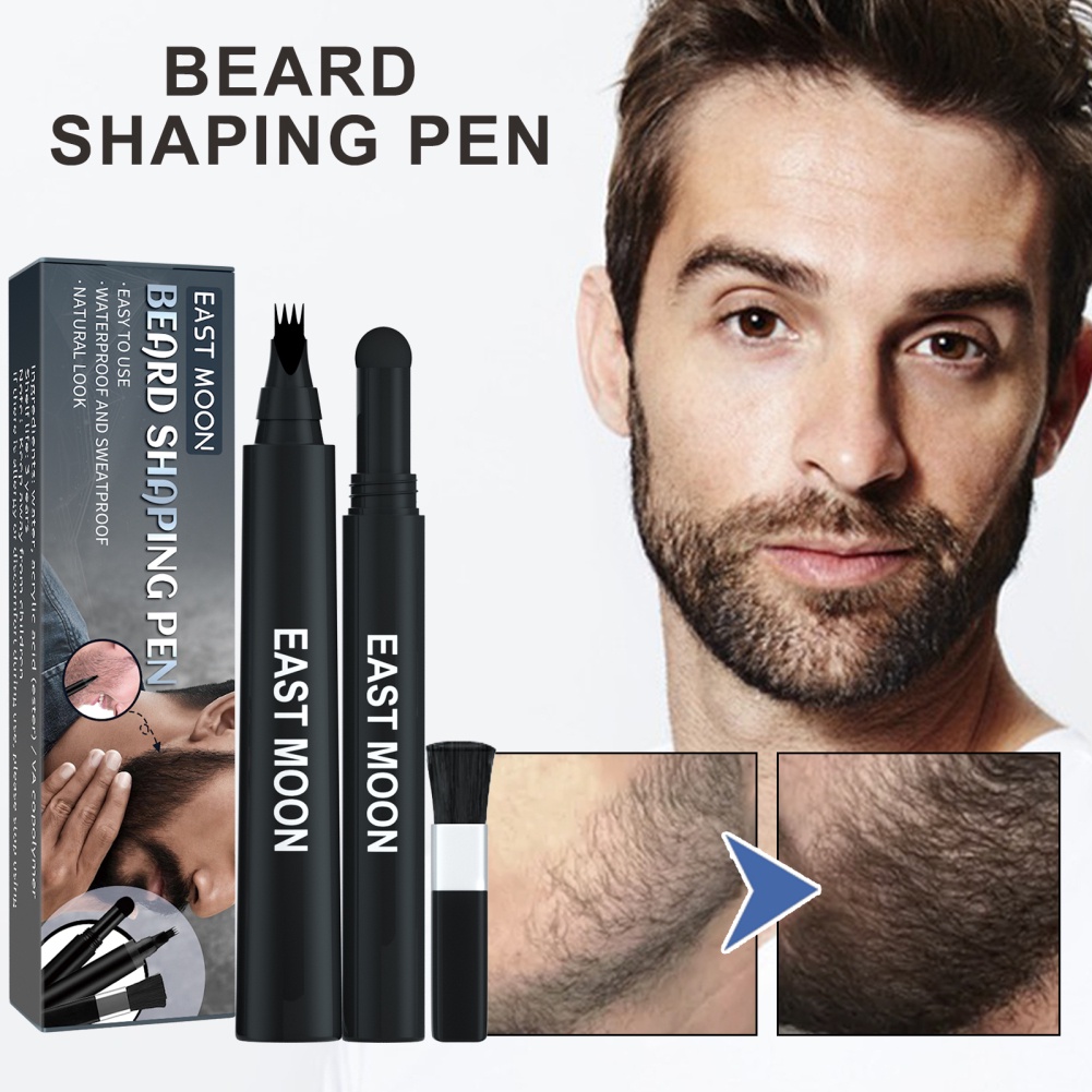 ♕ Filler Chăm sóc tóc và râu đen Thuốc nhuộm tóc Brush Shaper Tự nhiên tăng cường màu sắc cho nam Bút chì chải lông dùng một lần Thuốc nhuộm râu không thấm nước lâu dài UPBEST