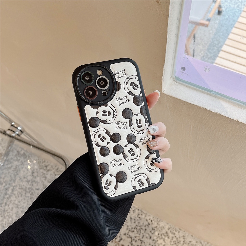 Ốp Điện Thoại Da Viền tpu Dẻo In Họa Tiết Hoạt Hình Góc Tròn Cho iphone 15 pro max 14 pro max 13 pro max 12 pro max