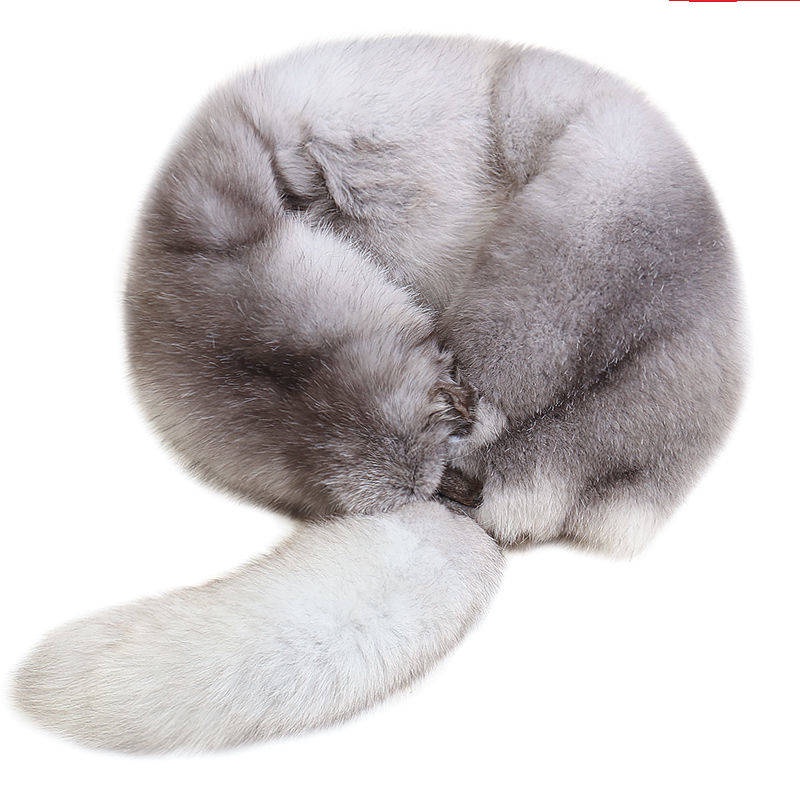 Khăn Choàng Cổ Bằng Da Cáo Phối Lông Cáo Thời Trang Thu Đông Cho Nam Và Nữ