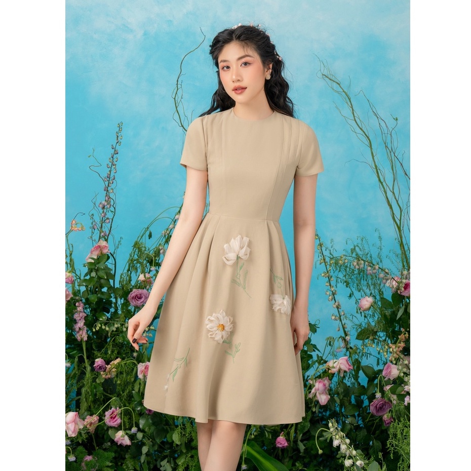 OLV - Đầm Sepia Daisy Embro Dress