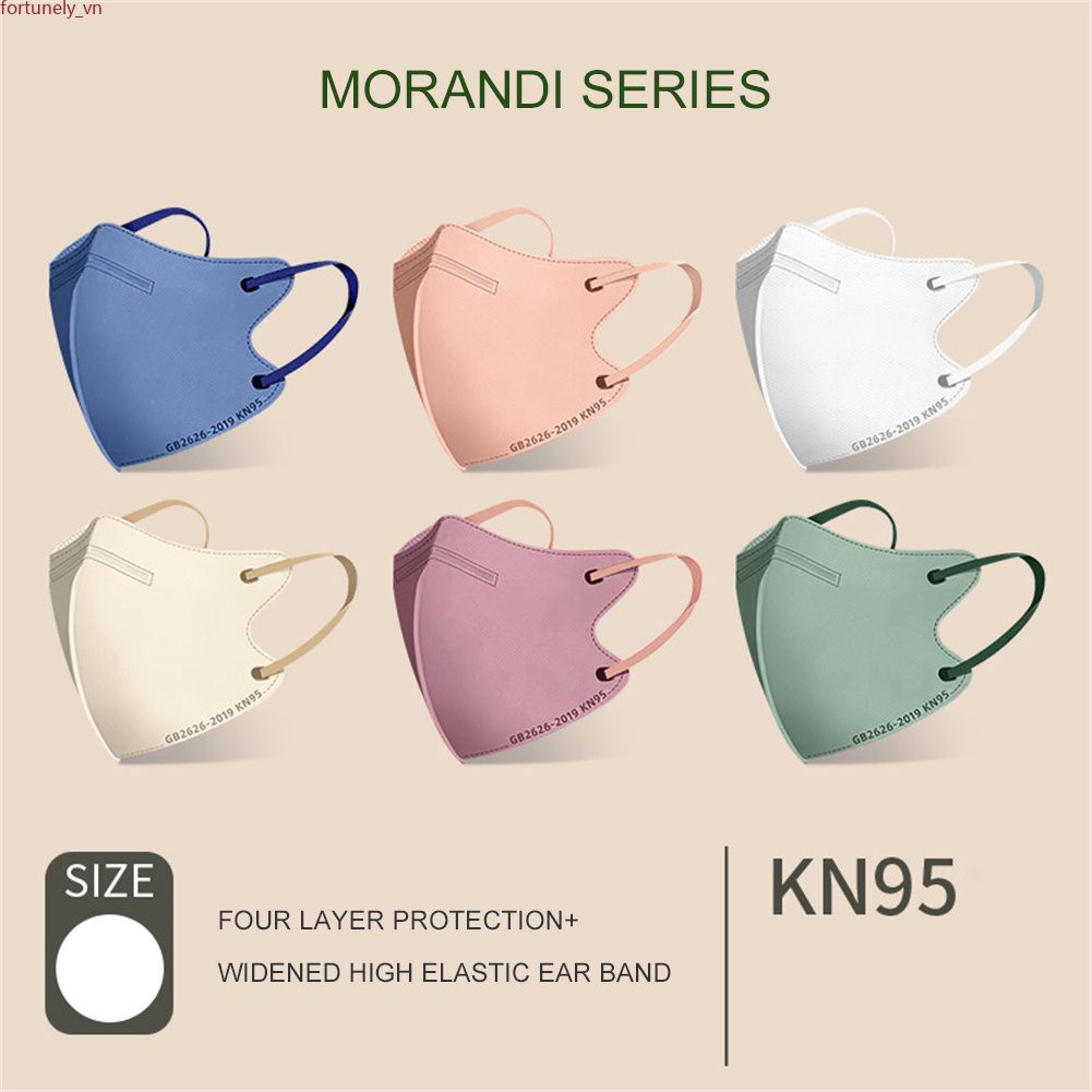 【Ready Stock】 10 Cái Trưởng Thành 3d Dùng Một Lần Phòng Chống Mặt Nạ Morandi Color Series Khẩu Trang 4 Lớp Lọc Kn95 Miệng Bao