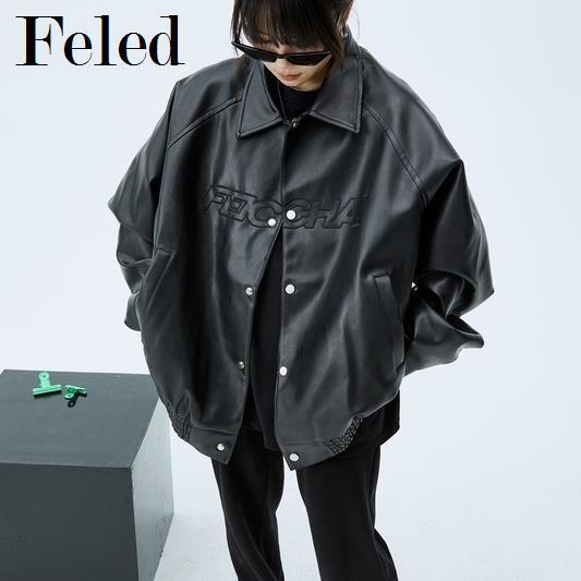 Áo Khoác Da pu Dáng Rộng Thêu Họa Tiết Phong Cách Đường Phố Mỹ Cá Tính Cho Nam Nữ