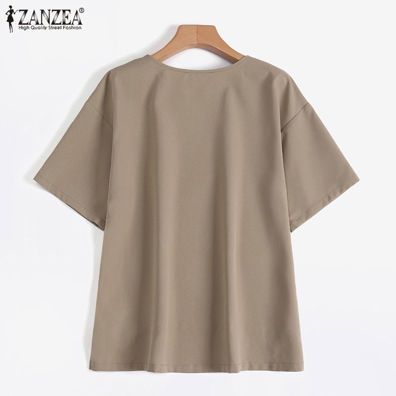 Áo nữ Zanzea tay lỡ cổ tròn forrm rộng thời trang cao cấp cho nữ