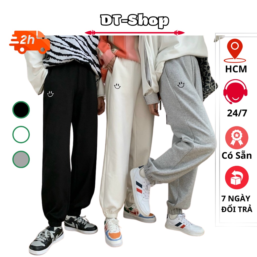 [ Cull Nỉ ] Quần dài thể thao nam thuê mặt cười - quần Jogger thể thao nam chất đẹp
