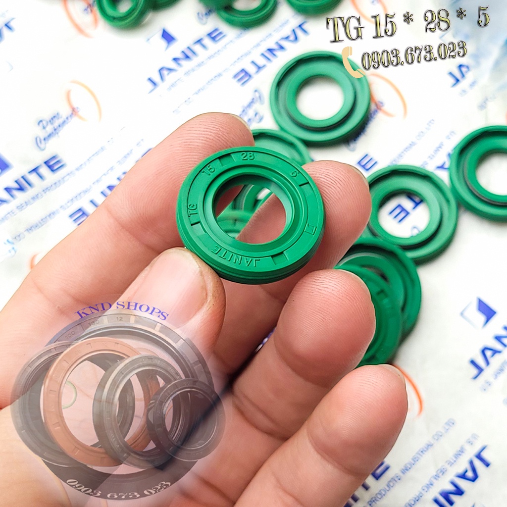 Phớt chặn dầu trục 15mm hiệu Janite TG 15*24*5 | TG 15*28*5 |TG 15*25*7 |TG 16*26*7 cho máy phát điện | KND Shops