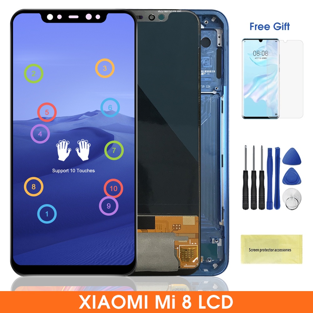 < Với Khung > Zin OLED Màn Hình điện thoại Cho Xiaomi 8 MI 8 LCD thay thế màn hình