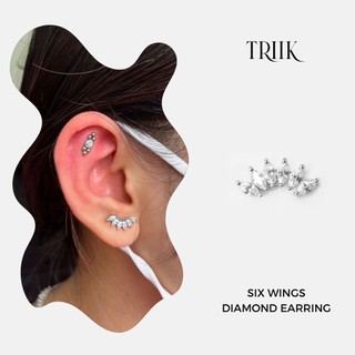 Khuyên tai đá - Six Wings Dia Earring 01
