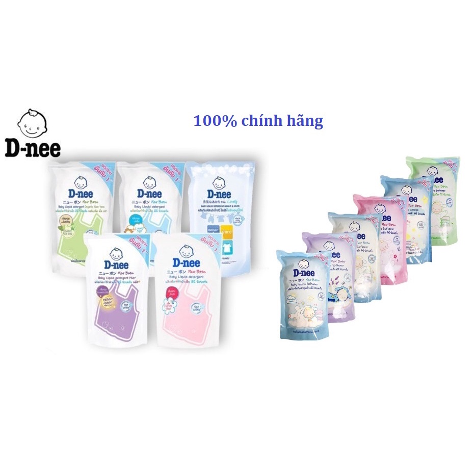 Nước giặt xả / nước xả D-nee gói 600ml, cam kết chính hãng