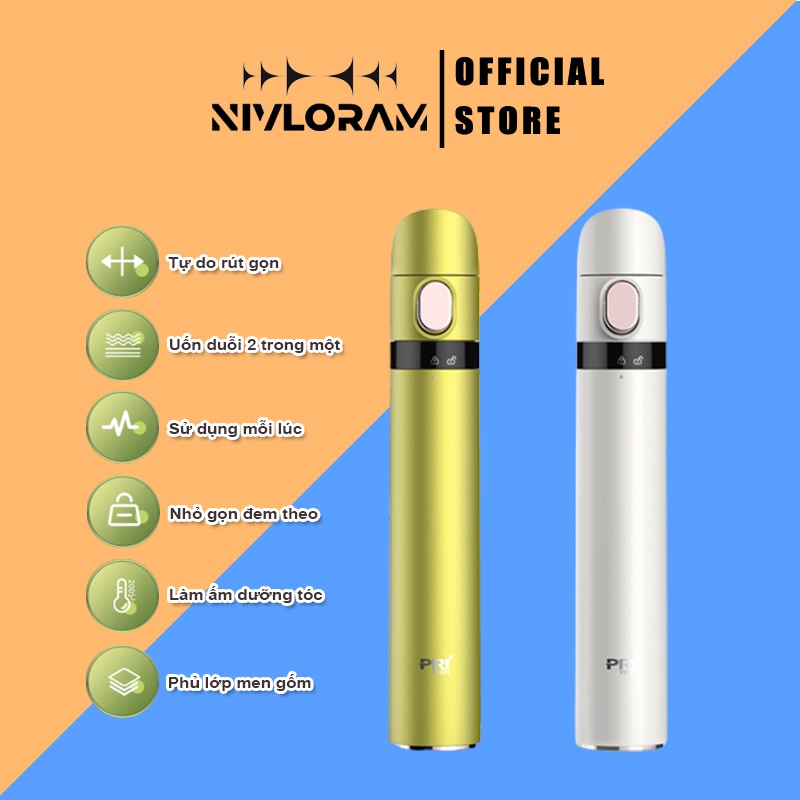 Máy Uốn Tóc Mini 2 Trong 1 Cầm Tay Thời Trang, Máy Uốn Tóc Có Thể Thu Vào