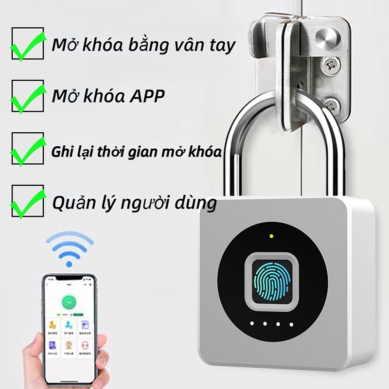 Elinksmart Ổ Khóa Cửa Kỹ Thuật Số Vân Tay Thông Minh Kèm Chìa Khóa Điện Tử 15 Dấu Vân Tay Tiện Dụng