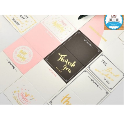 Thiệp đẹp chúc mừng, cảm ơn loại dày DIY - MyNa Mart