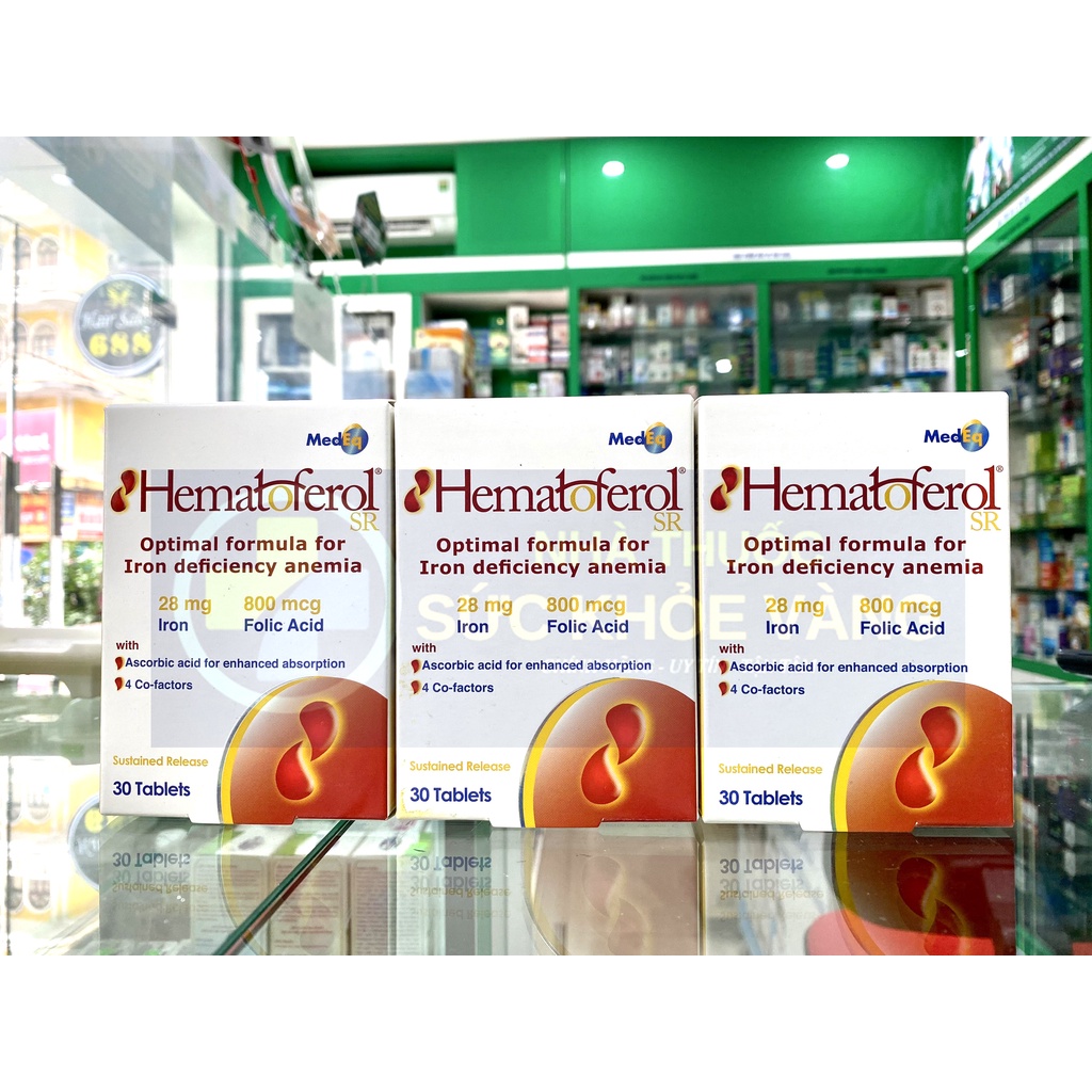 HEMATOFEROL - Viên Uống Bổ Sung Sắt, Acid Folic Cho Mẹ Và Bé (Hộp 30 viên)