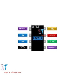 2 IC LM741 (IC KHUẾCH ĐẠI) dip-8