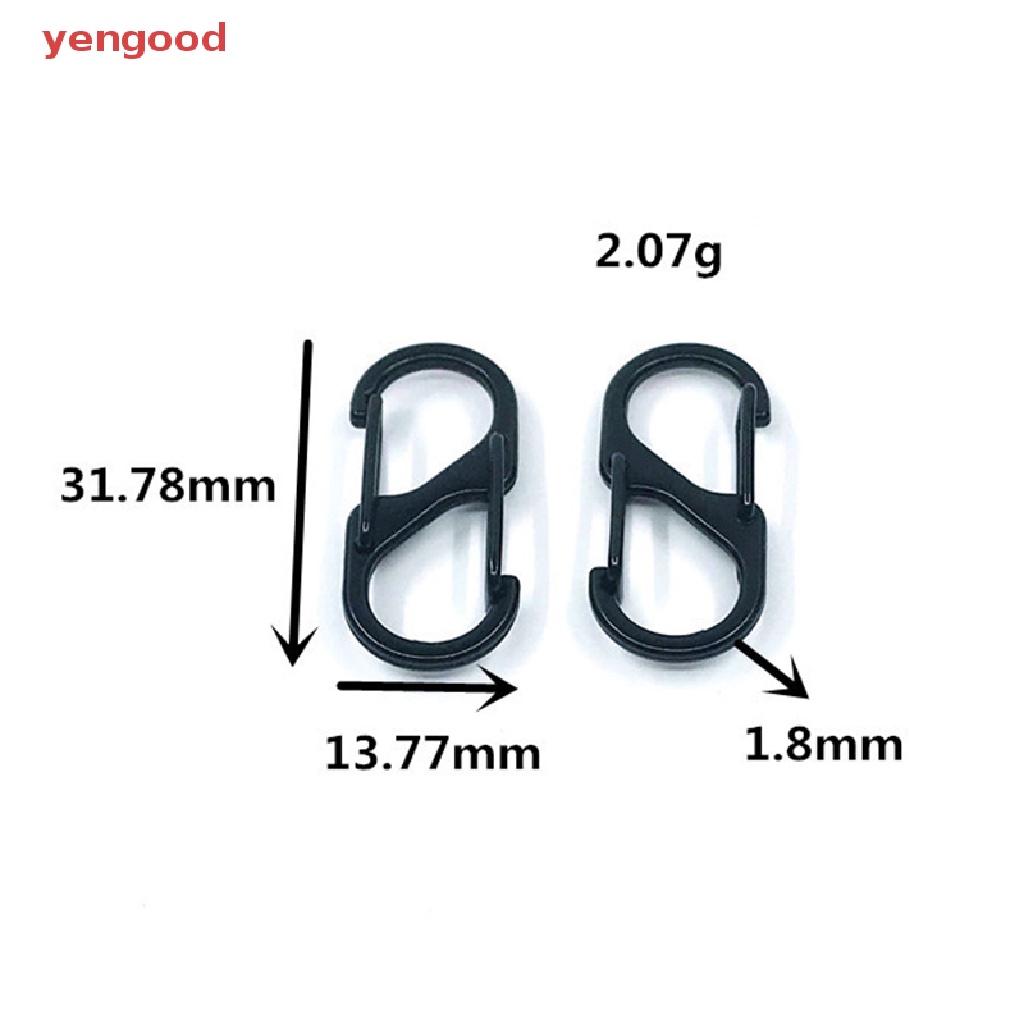 Móc Khóa Chữ S Mini Bằng Thép Không Gỉ Tiện Lợi Khi Đi Cắm Trại