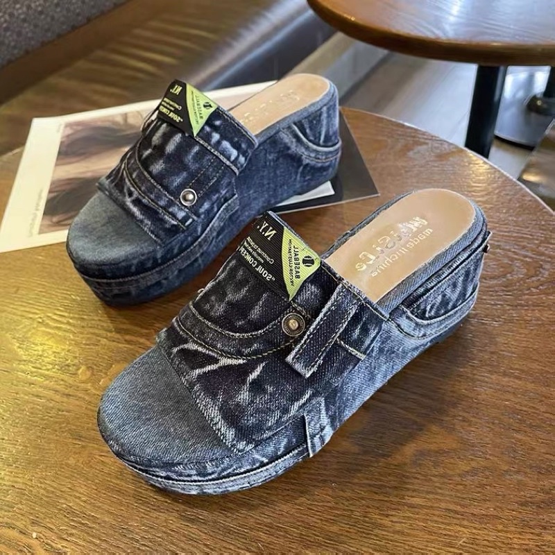 Dép đế bánh mì cao 7cm