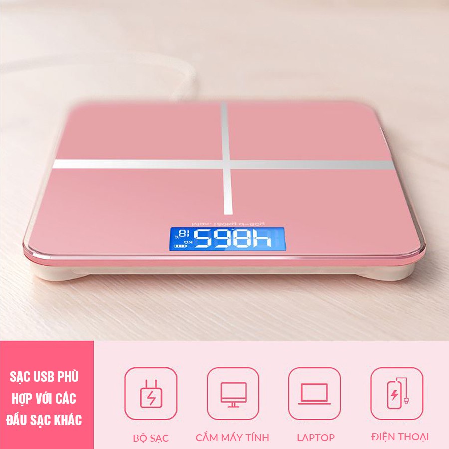 Cân Sức Khỏe Điện Tử Thông Minh - Cân Điện Tử Chữ Thập Kính Cường Lực Bảo Hành 12 Tháng