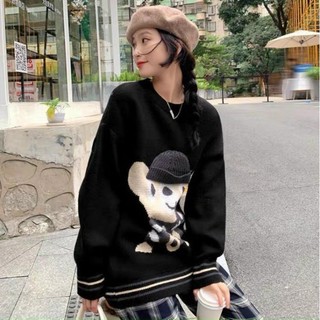 Áo len gấu đội mũ len hàng QC
