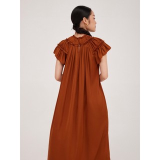 Đầm lụa dài Mauve Queen dress