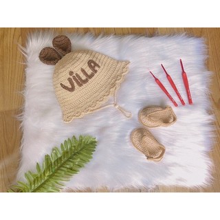 Mũ len thêu tên cho bé [HANDMADE]- Mẫu 2