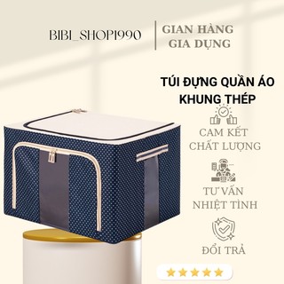 Hộp đựng quần áo chăn màn khung thép cao cấp loại to tiện lợi 66 lit - Túi đựng đồ quần áo chăn màn LBOX