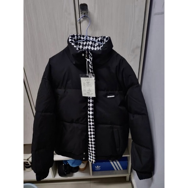 Áo phao viền caro