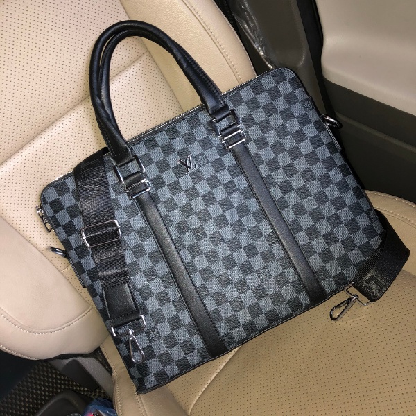 Cặp Da Nam Công Sở LV Cao Cấp, Túi Đựng Laptop 15.6 in Chất Liệu Da THật Bảo Hành 12 Tháng