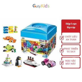 Bộ đồ chơi lắp ráp xếp hình hộp vuông cho bé tỏa sức sáng tạo - Gutykids