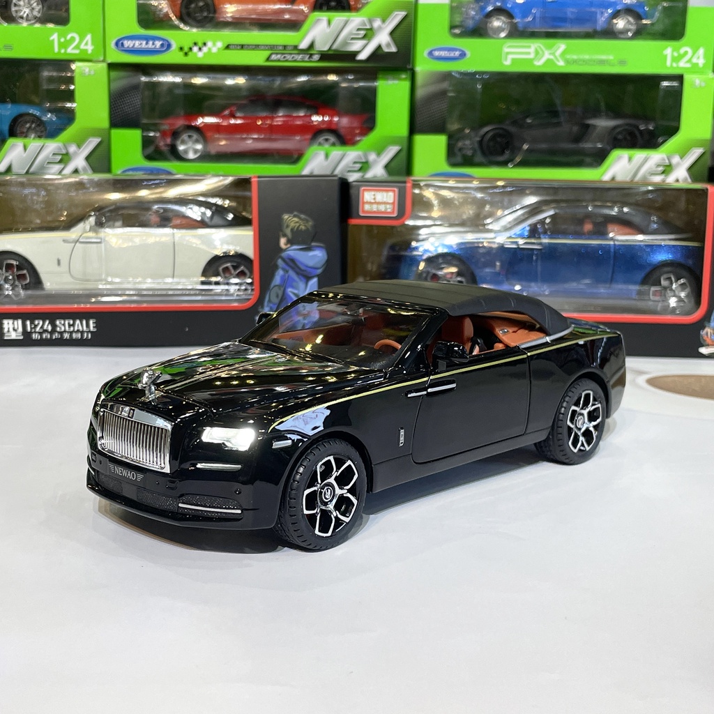 Mô hình xe ô tô hợp kim Rolls Royce Dawn mui trần tỉ lệ 1:24 hãng Newao 4 màu