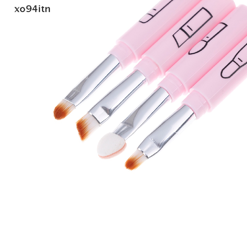 Cọ Trang Điểm Mắt / Lông Mày / Môi 4 Trong 1 Có Thể Thu Gọn Tiện Lợi