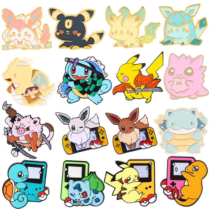 40 phong cách anime pokémon ve áo trâm cài áo phim hoạt hình dễ thương elf men ghim thiết kế cảm giác ba lô huy hiệu phụ kiện bộ sưu tập đồ trang sức quà tặng cho bạn bè