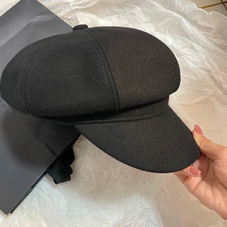 Mũ beret nồi da lộn có lưỡi trai