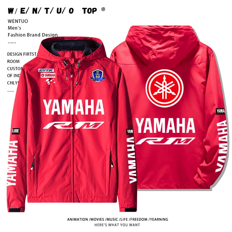 Áo Khoác Có Mũ Trùm In Logo Xe Mô Tô YAMAHA r1m MotoGP Cá Tính Cho Nam