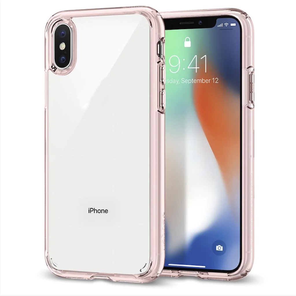Ốp Lưng Cho iPhone X / Xs Spigen Ultra Hybrid _ Rose Crystal