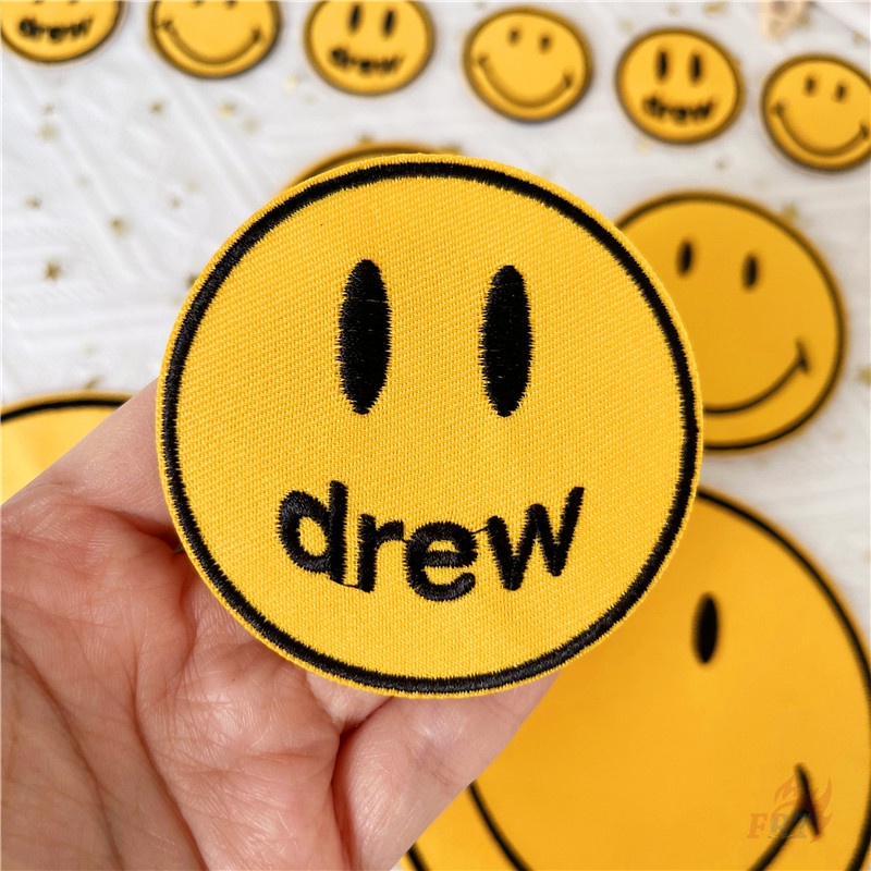 ♚ Sticker Ủi Thêu Hình Mặt Cười ♚ 1 Miếng Dán Ủi Quần Áo Hình Ngôi Nhà Mặt Cười