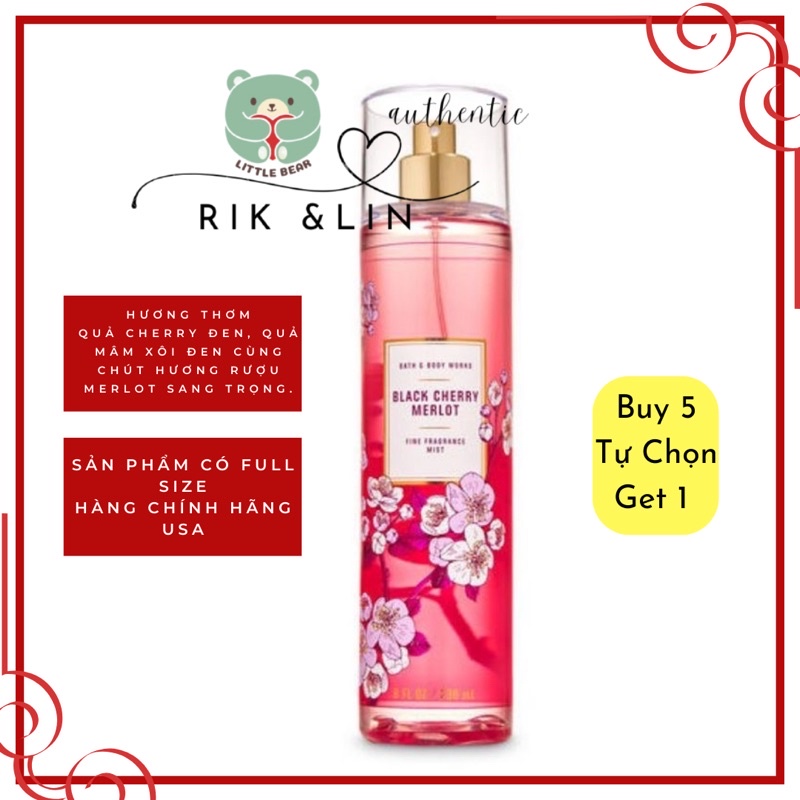 Auth_BLACK CHERRY MERLOT |LEAVES | FALL IN BLOOM _ Xịt Thơm Body Mist Toàn Thân