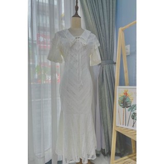 Đầm ren body cổ bèo đuôi cá