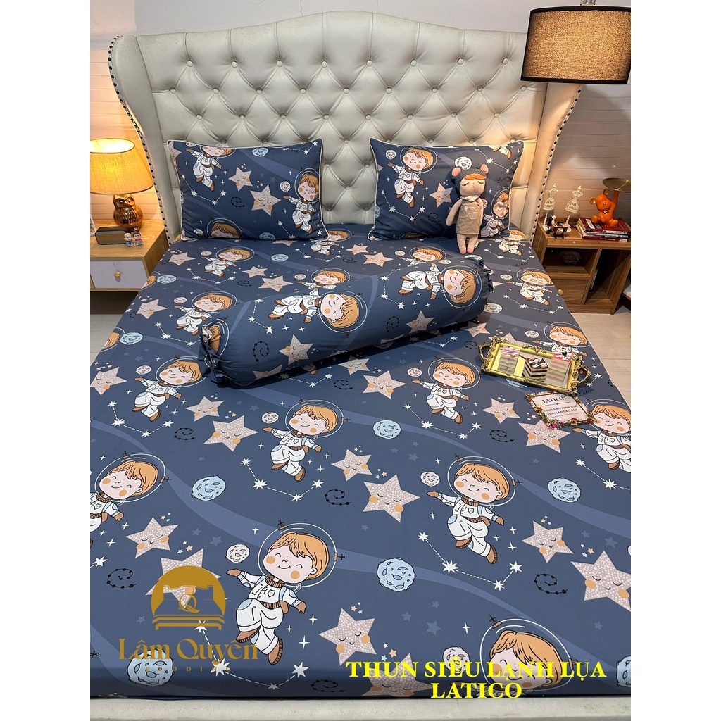 BỘ DRAP THUN SIÊU LẠNH LỤA LATICO THÁI LAN CAO CẤP MỚI (ÔM KHOÁ KÉO)