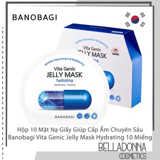[CHÍNH HÃNG] Hộp 10 Mặt Nạ Giấy Giúp Cấp Ẩm Chuyên Sâu Banobagi Vita Genic Jelly Mask Hydrating 30ml x 10 Miếng