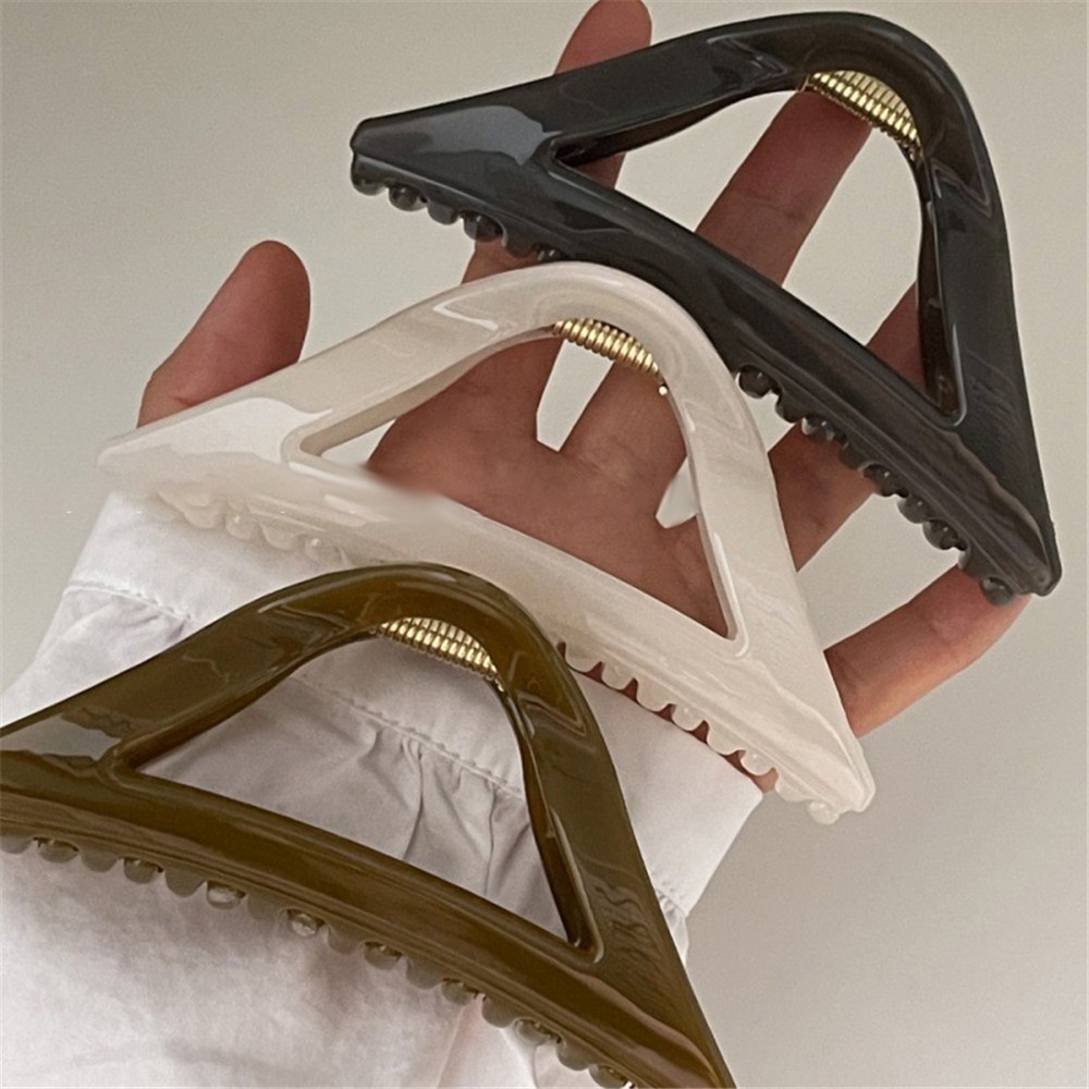 Kẹp Tóc Hình Tam Giác Màu Kẹo Ngọt Kiểu Dáng Đơn Giản Thanh Lịch