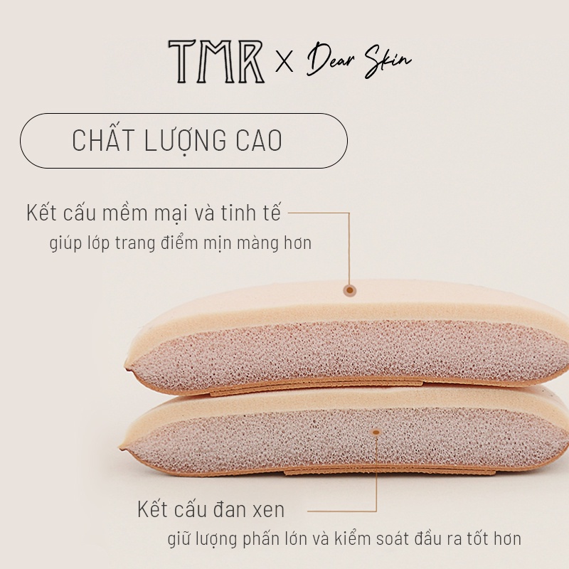 Mút Trang Điểm Mini Finger Puff TMR Mút Tán Kem Nền, Kem Che Khuyết, Cushion