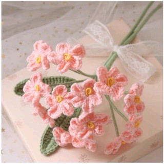 Một cành hoa lưu ly gồm 5 bông nhỏ handmade bằng len