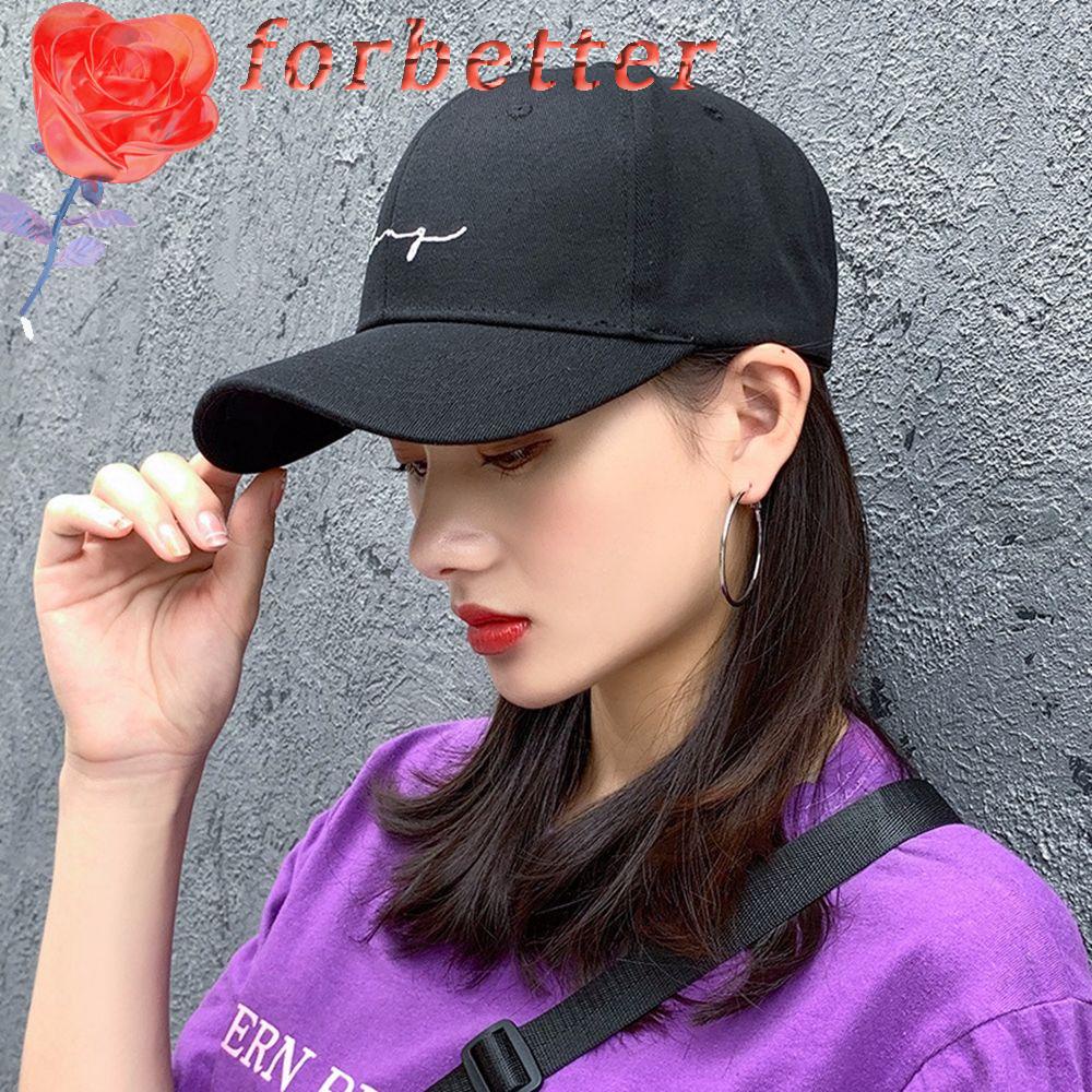 Mũ Lưỡi Trai Cotton Thêu Chữ Đơn Giản Phong Cách Hip Hop Dành Cho Nam Và Nữ