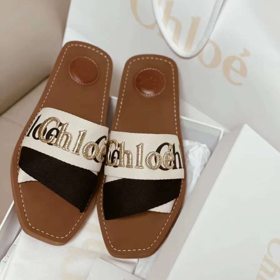 Dép Sandal Nữ Hở Ngón Đế Bệt Quai Chéo Bằng Vải Bạt Mới