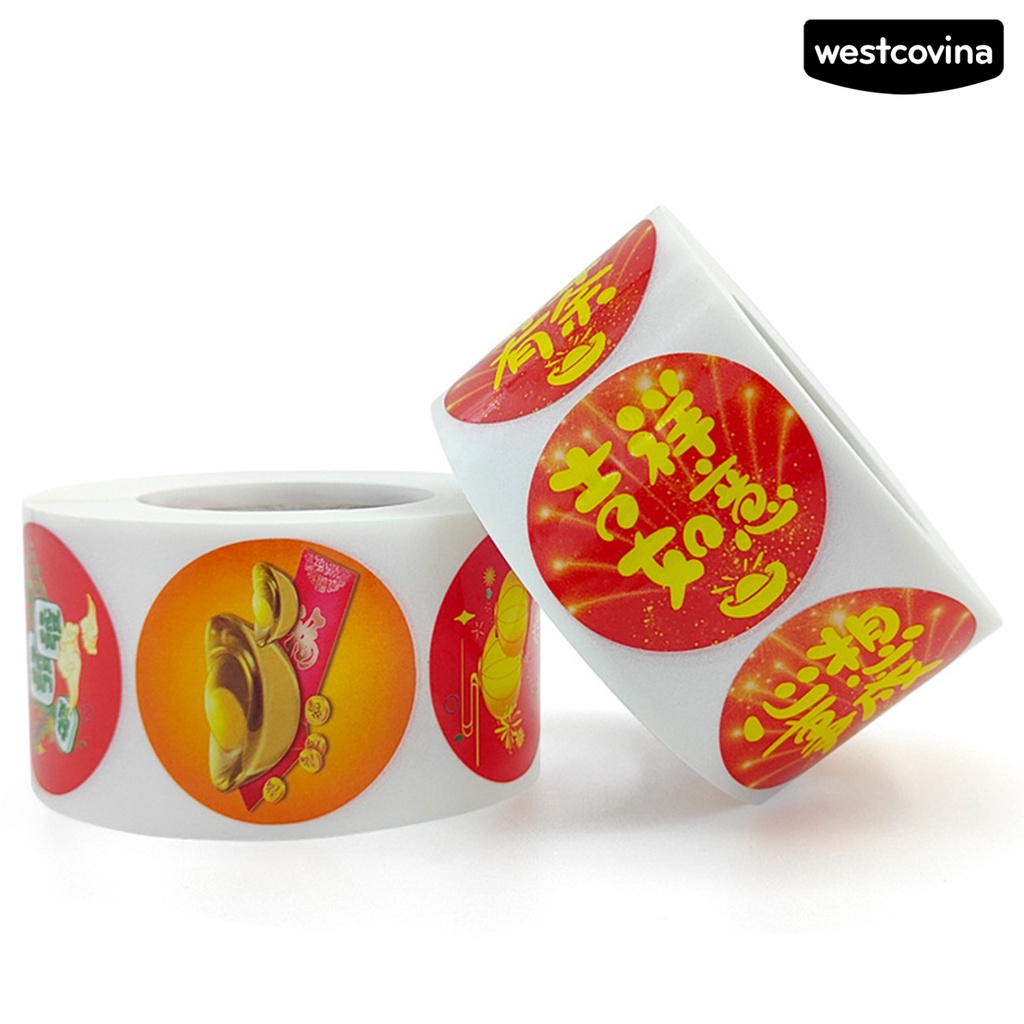 [Hot]☃Cuộn 500 Nhãn Dán Niêm Phong Bao Thư Phong Cách Trung Hoa